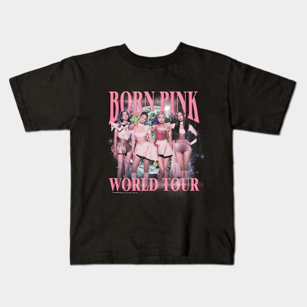 BORN PINK WORLD TOUR Kids T-Shirt by Y2KPOP